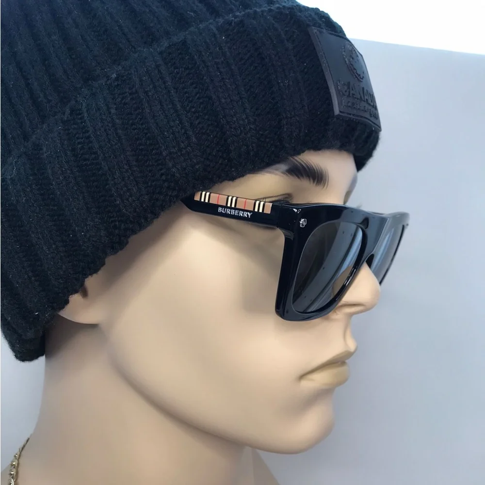 Burberry Camron Grey Rectangular Men's Sunglasses BE4318 300187 51.